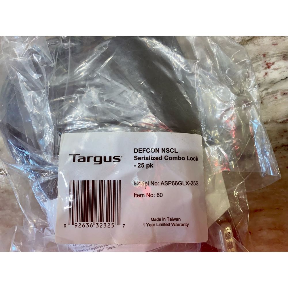 DEFCON® Trapezoid Serialized Combo Cable Lock